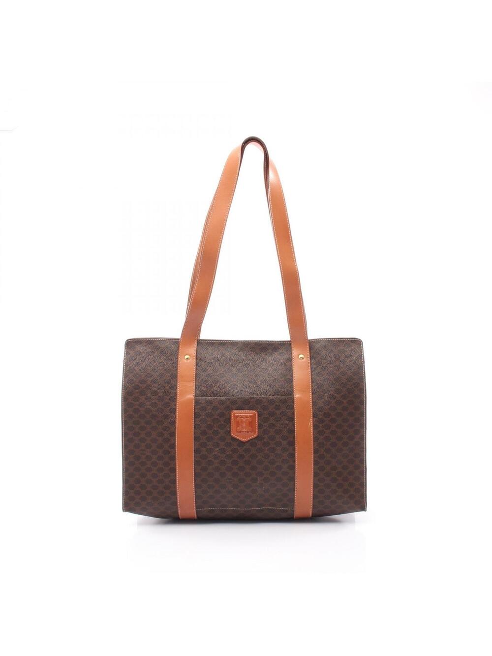 Celine Macadam Tote Bag Canvas Leather #278078C40B